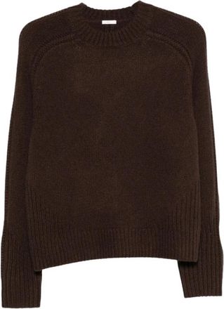 Joseph Ribbed Crew Neck Knit - Dames - Ronde hals truien - Bruin - M - Kasjmier - Truien & Vesten