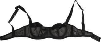 Dolce & Gabbana Black Sheer Mesh Underwire Bra Womens Underwear