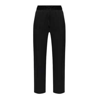 Isabel Marant Straight Trousers, female, Black, S, Black Kendry Trousers with Drawstring Waistband