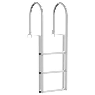 vidaXL Escalera De Muelle De 3 Pasos Plateado 45 X 11,5 X 134 Cm Vidaxl