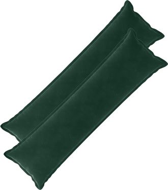 vidaXL Coj&iacute;n Con Almohada Houten 2 Uds. Verde Oscuro Terciopelo Vidaxl
