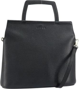 Loewe Pre-owned Handbags, female, Black, Size: ONE SIZE Pre-owned Leather Handbag