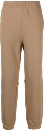 Lacoste logo-patch cotton track pants - unisex - Cotton - L - Brown