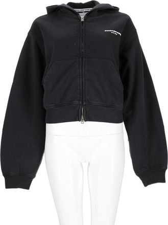 Alexander Wang Cropped Front-Zip Cotton Sweatshirt
