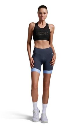 2XU Womens Core Tri 6 Inch Shorts in India Ink/hydrangea at Nordstrom, Size X-Small