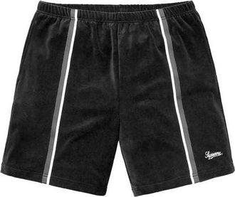 SUPREME SS18 Velour Warm Up Short Black SUP-SS18-334