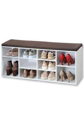 KESPER Schuhbank, Wei&szlig;, Holzwerkstoff, 103.5x48x29.5 cm, FSC, Garderobe, Schuhaufbewahrung, Schuhregale