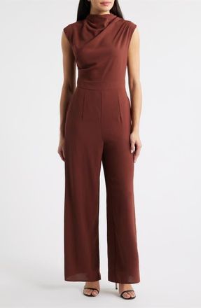 Nikki Lund Lilou Wide Leg Jumpsuit in Brown at Nordstrom, Size X-Large