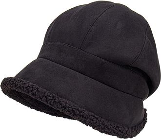 Generic Little Girl Hat Cotton Hat Winter Cap Casual Vintage Warmer Hat Lady French (Black, One Size)