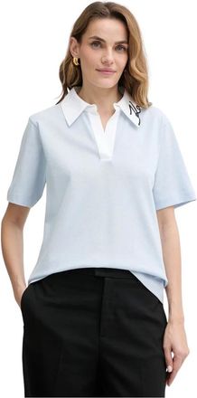 Karl Lagerfeld Dames, Tops, Blauw, Maat: XS Katoen