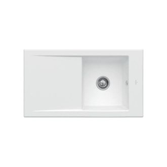 Villeroy & Boch V&b Einbausp&uuml;le Timeline 50 Flat 865x475mm Handbet&auml;tigung Stone White