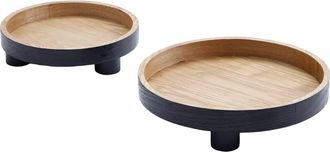 SIA D&eacute;co Juego de 2 bandejas decorativas redondas D30