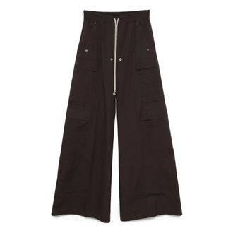 Rick Owens Broeken, Heren, Bruin, L, Cargo Trekkoord Broek