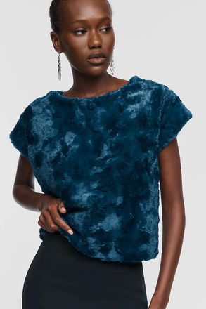 Maeve Faux Fur Tee