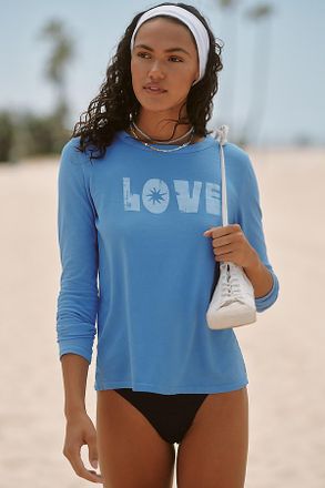 Sundry Love Long-Sleeve Crew-Neck Graphic Tee