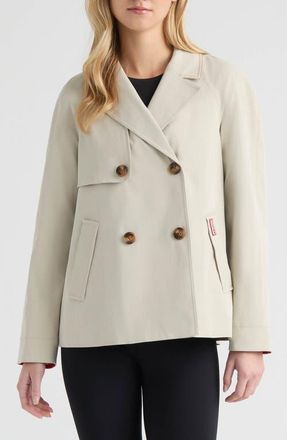 Hunter Tina Double Breasted Short Trench Coat in Vanilla at Nordstrom, Size X-Small