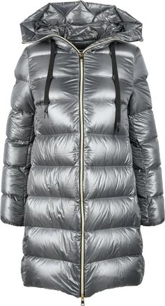 ANNIE PARIS Long Puffer Jacket - Grey