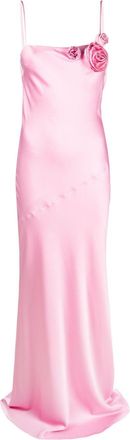 Blumarine Rose Appliqué Maxi Dress - Womens - Silk/Acetate