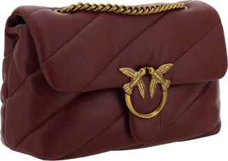 Pinko Womens Love Classic Leather Shoulder Bag Ribes Intenso-Antique Gold Calf Bos Taurus