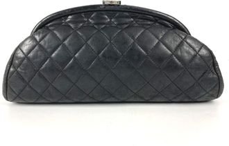 Chanel Black Leather Clutch Bag Pouch (Pre-Owned)