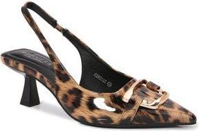 Berness Kitten Heel Slingback Pump in Leopard at Nordstrom Rack, Size 8