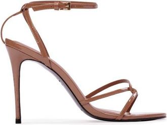 Black Suede Studio Miley 100 Sandal in Mousse Patent Leather at Nordstrom, Size 38.5