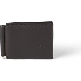 Brunello Cucinelli Calfskin money clip wallet in Chocolate at Nordstrom