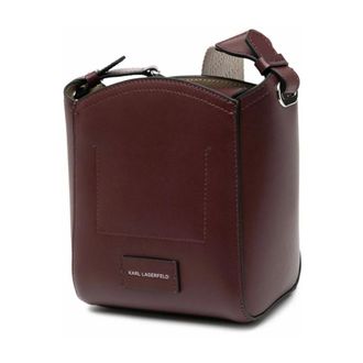 Karl Lagerfeld K Circle Schoudertas - Dames - Tassen - Rood - Maat: ONE Size Leer