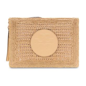 Tory Burch Tory Burch, Clutches, female, Beige, Size: ONE SIZE Ella Hand Pouch