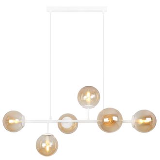 OEM L&aacute;mpara De Techo Siena Blanca 6pl Miel E14 Brazos Largos