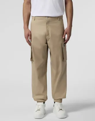 Philipp Plein Straight Cargo Trousers Men in Beige at Nordstrom, Size 50