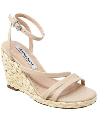 Charles by Charles David Rylee Leather Wedge Sandal