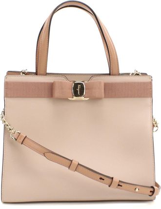 Ferragamo Pink Leather Tote Bag (Pre-Owned)