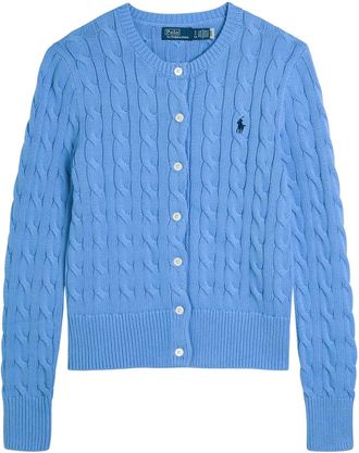 Polo Ralph Lauren Cable-knit Cotton Cardigan - Light Blue - S (UK8-10 / S)