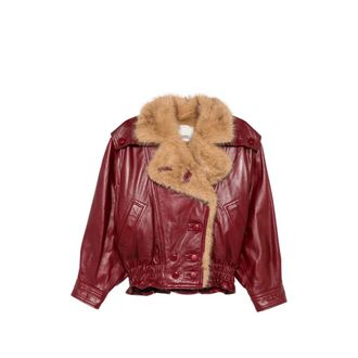 Isabel Marant Shearling-trim Leather Jacket