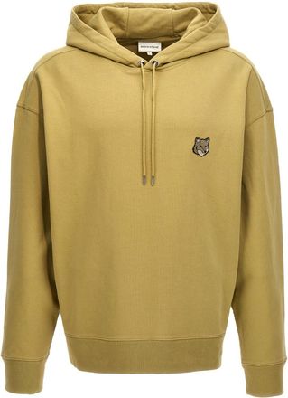 Maison Kitsun&eacute; Green Bold Fox Head Hoodie