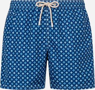 MC2 Saint Barth Man Lightweight Fabric Swim-shorts Lighting Micro Fantasy With Tie Print