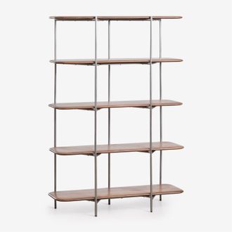 Sklum Estanter&iacute;a En Madera De Mango Y Acero Inoxidable Vimara Sklum 110 X 165 Cm