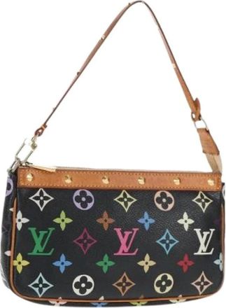 Louis Vuitton Pre-owned Shoulder Bags, female, Black, Size: ONE SIZE Pre-owned Canvas Shoulder Bag