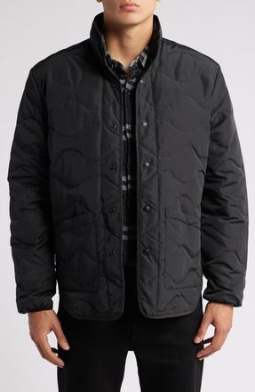 Schott NYC Wrinkle Resistant Down Military Jacket in Black at Nordstrom, Size Xx-Large