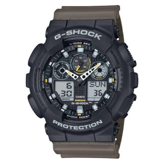 Casio G-Shock World Time Quartz Analog-Digital Black Dial Watch GA-100TU-1A3DR