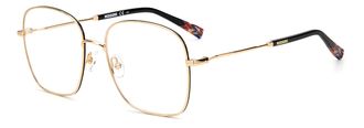 Missoni Ladies Blk Gold Rectangular Eyeglass Frames MIS-0017-2M2