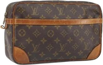 Louis Vuitton Pre-owned Canvas Clutch - Dames - Vintage Clutch - Bruin - ONE Size - Vintage