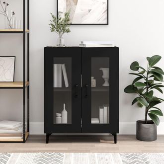 vidaXL Aparador De Madera De Ingenier&iacute;a Negro 69,5x34x90 Cm Vidaxl