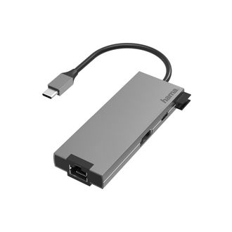 Hama 00200109 Base Para Port&aacute;til Y Replicador De Puertos Usb 3.2 Gen 1 (3.1 Gen 1) Type-c Gris