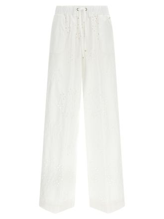 Herno White Cotton Casual Womens Pants