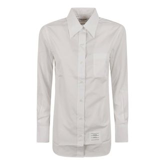 Thom Browne Dames, Blouses & Shirts, Wit, Maat: S Katoen