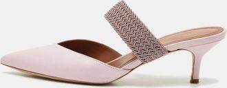 Malone Souliers X Roy Luwolt Pink Leather Slide Sandals
