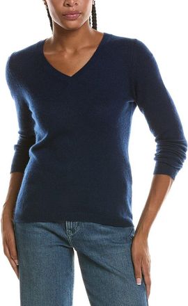 Fort&eacute; Cashmere Basic V-Neck 100% Cashmere Pullover