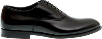 Doucal's Leren Veterschoenen - Heren - Veterschoenen - Zwart - 40 EU - Leer - Schoenen